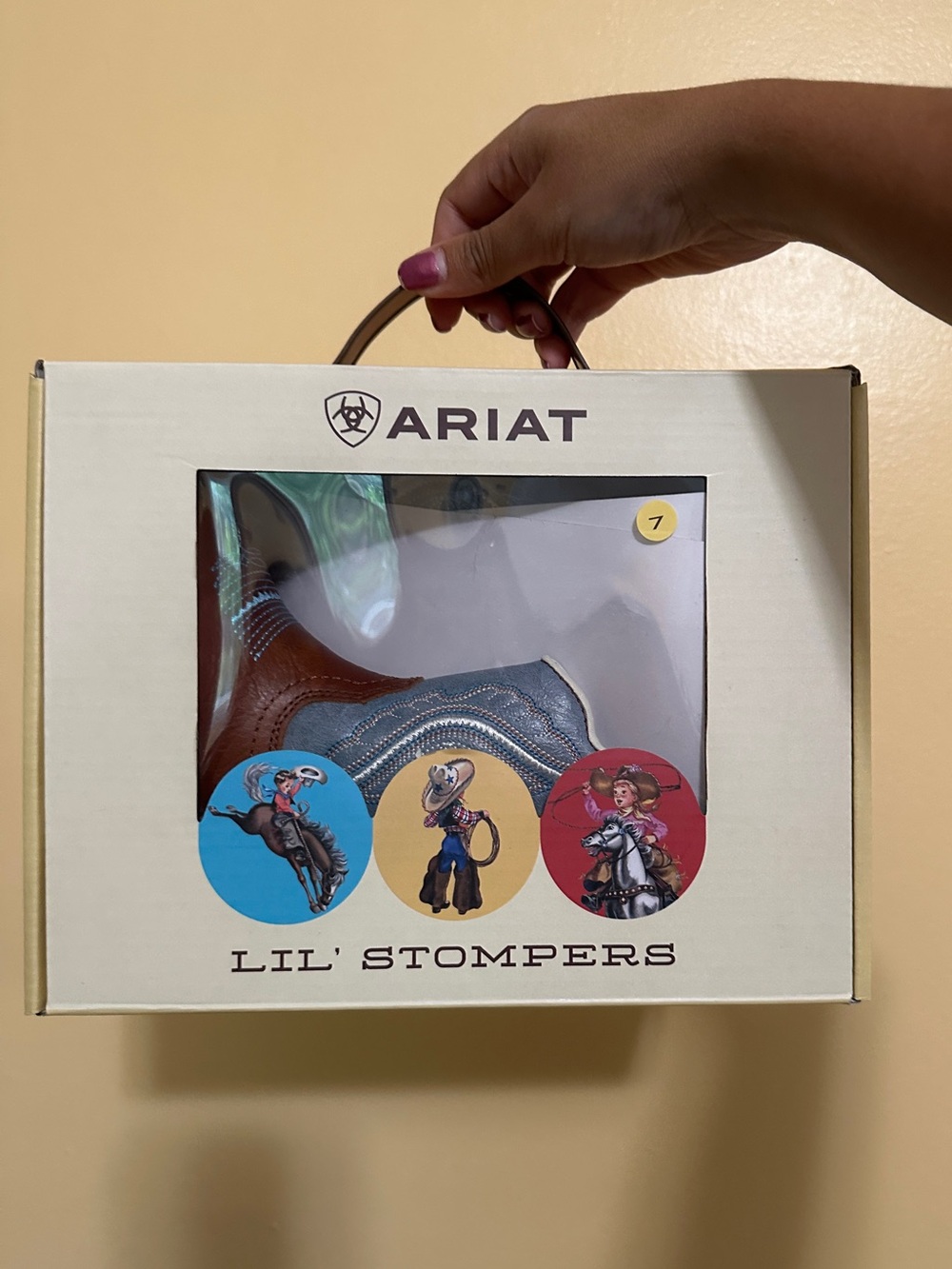 Ariat Kids Brown and Blue Lil' Stompers Cowboy Boots